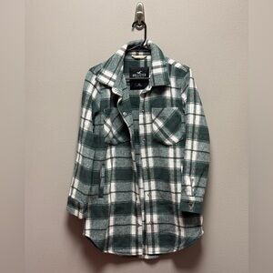 Hollister Plaid Green Shacket
